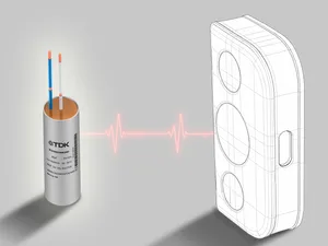 capacitor and a mock-up of the small automated external defibrillator capacitor and a mock-up of the small automated external defibrillator